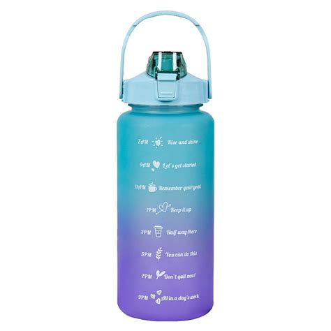 XIAOLE 2 Liter Water Bottles With Times To Drink And Straw ...