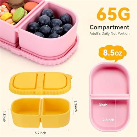 VZZNN 8 Pack Reusable Silicone Snack Containers with India | Ubuy
