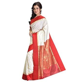 Buy RAJ SAREE HOUSE Women's Kanjivaram Tassar Art Silk Handloom Saree ...