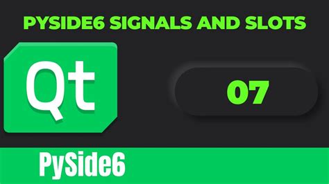 Image result for PySide6 Signals and Slots