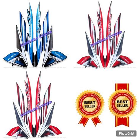 Jual STICKER STRIPING MOTOR HONDA REVO X 2022 FI STANDAR FULL SET ...