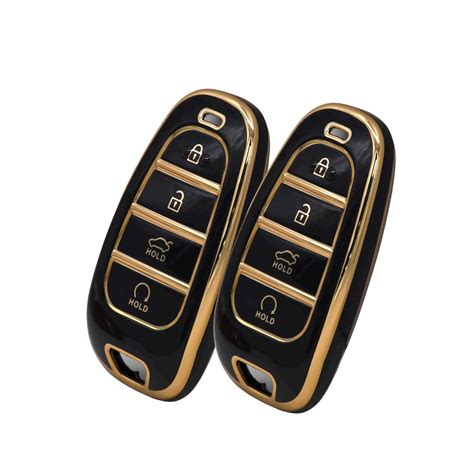 KMH TPU Gold Car Smart Key Cover Compatible for Hyundai Tucson 2022 4 ...