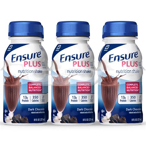 Ensure Plus Nutrition Shake with 13 grams of high-quality protein, Meal ...