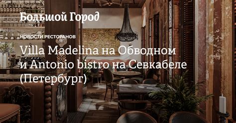 Villa Madelina на Обводном и Antonio Bistro в «Севкабеле» (Петербург ...