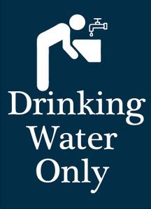 VVWV DRINKING WATER ONLY SIGN STICKER Emergency Sign Price in India ...