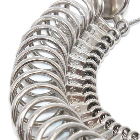 Buy SHANGNIULU Rould Ring Mandrel Metal Ring Sizer Gauge Set with ...