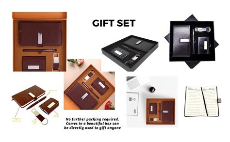 MEHRANSH® -4 in 1- Leather Corporate Gift Set | Diary, Card Holder, Pen ...