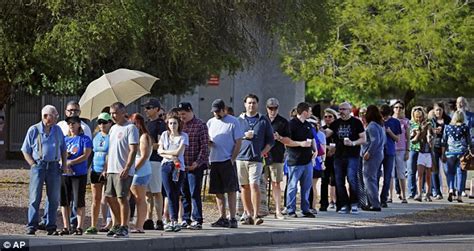 Image result for americans waiting in line to vote