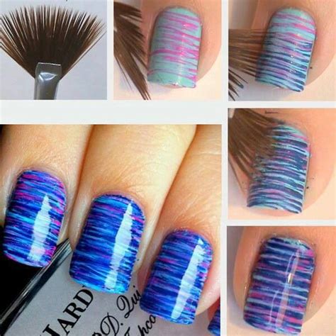 nail art fan brush use