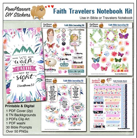 Bible Journal Kit: Digital & Printable Faith Travelers - Etsy