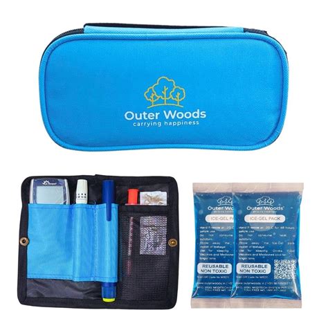 Buy Outer Woods Insulin Cooler Travel Case with 2 Ice Gel Packs ...