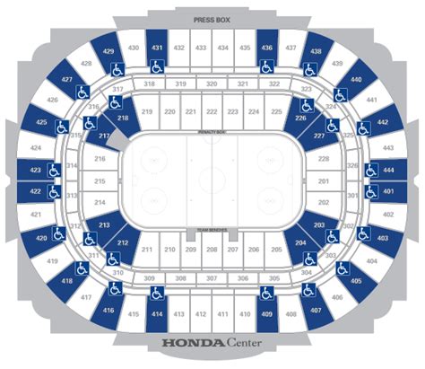 Honda Center Concert Seating Chart