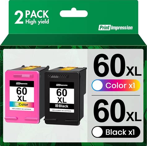 Amazon.com: 60XL Ink Cartridge Replacement for HP 60 Ink Cartridge ...