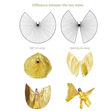MUNAFIE Belly Dance Isis Wings with Sticks for Adult India | Ubuy