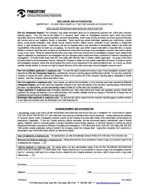 Background Investigation Authorization Form - Blank Fillable Template ...