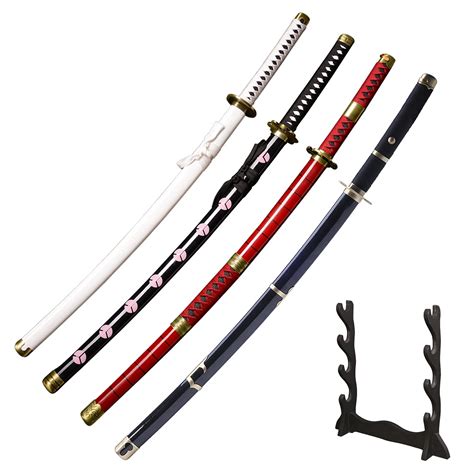 4pc Roronoa Zoro Swords Set Kitetsu Wado Ichimonji Shusui Yubashiri ...