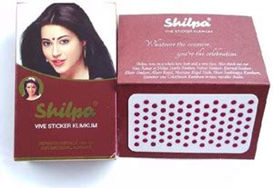 Shilpa Vive Sticker Kumkum - Deep Red Size 6 (Pack of 15 ...