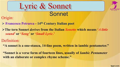 Lyric and sonnet | PPT