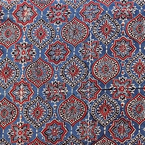 Ajrak Fabrics – Buy Online Ajrak Fabrics, Ajrak Cotton Hand Block Print ...