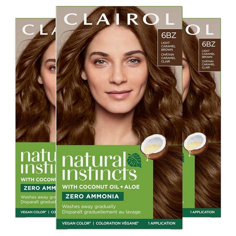 Clairol Natural Instincts, 6BZ / 12A Navajo Bronze Light Caramel Brown ...