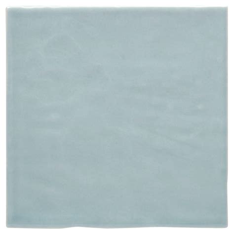 High Gloss Zellige Blue Tile 4 x 4 Square Ceramic Wall Tile | Floor & Decor