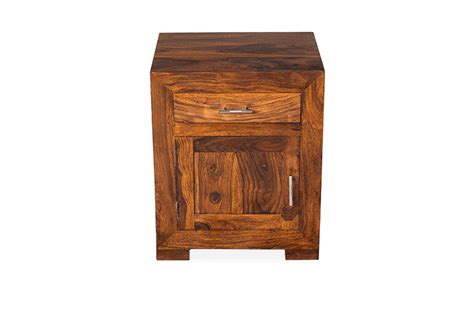 Cube Bedside Table - Indian Solid Sheesham Wood Furniture – Saraf Furniture