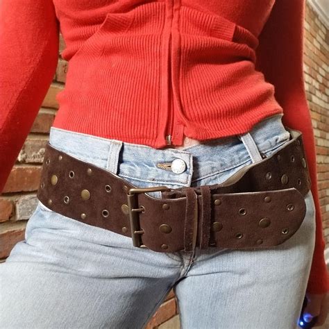 Vintage Y2k Thick Chunky Brown Studded Belt | Clothes, Fashion, Fashion ...