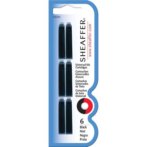SHEAFFER Pack of 6 - Skrip Universal Black Ink Cartridges : Amazon.in ...