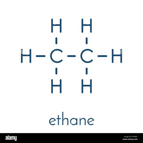 Ethane natural gas component molecule. Skeletal formula Stock Vector ...