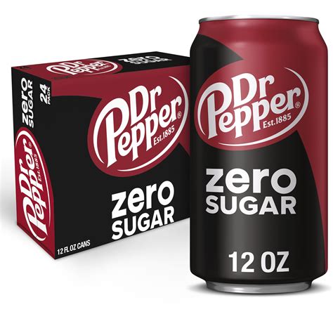 Dr Pepper Zero Sugar Soda Pop, 12 fl oz, 24 Pack Cans - Walmart.com