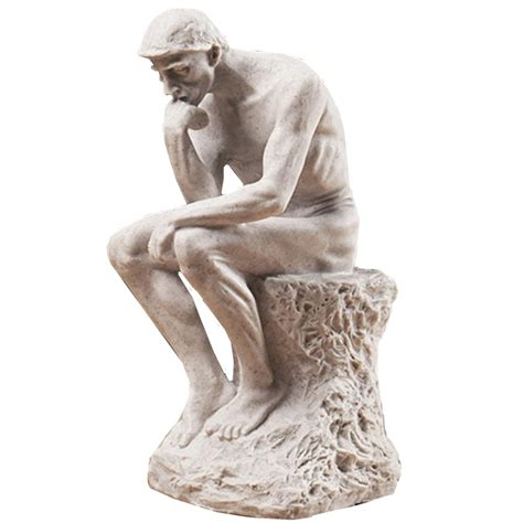 Original Thinking Man Statue 379 The Thinker By Auguste Rodin Stock