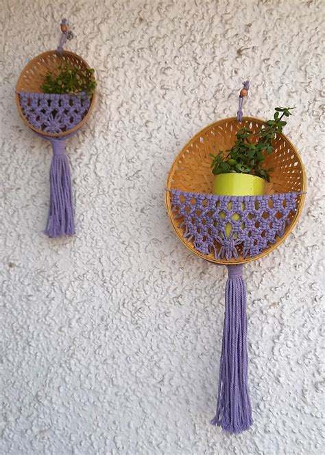 Get Sanjh Basket Wall Hanging Macrame Plant Holder -Set of 2 at ₹ 617 ...