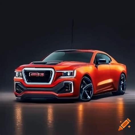 Sleek and powerful gmc sports coupe in motion