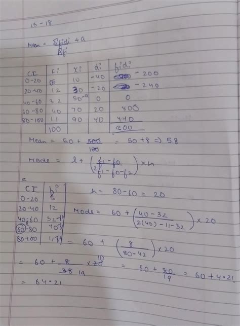 Find mean, median and mode if the following freq, distribution - Brainly.in