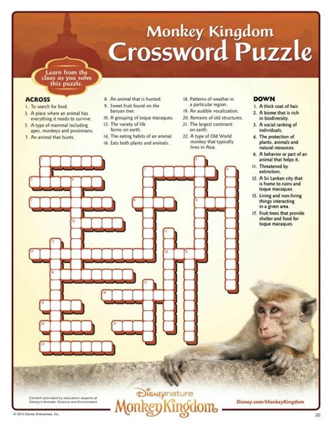 Disney Crossword Puzzles Printable For Adults / Wonderland Crafts: Fun ...