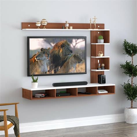 SNQ TV Unit, Cabinet, TV Stand Unit Wall Shelf for Living Room/Wooden ...