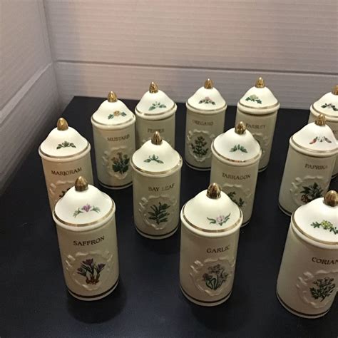 Lenox Spice Garden Jars 1992 Fine Porcelain Set of 17 Out Of 24 Jars ...