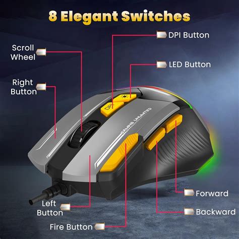 Ant Esports GM333 RGB Wired High End Optical Ergonomic Gaming Mouse ...
