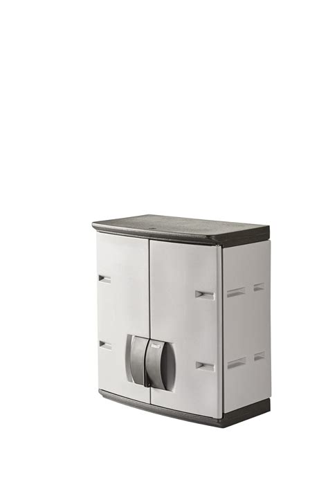 Rubbermaid Wall Mounted Storage Cabinet with Doors 150-Pound Capacity ...