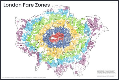 London Tube Map Zones