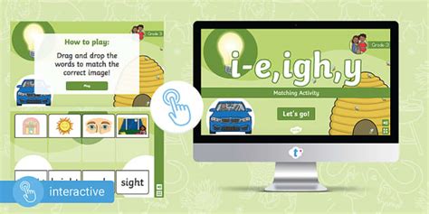 Grade 3 Phonics: i-e, igh, y Interactive Go! Game