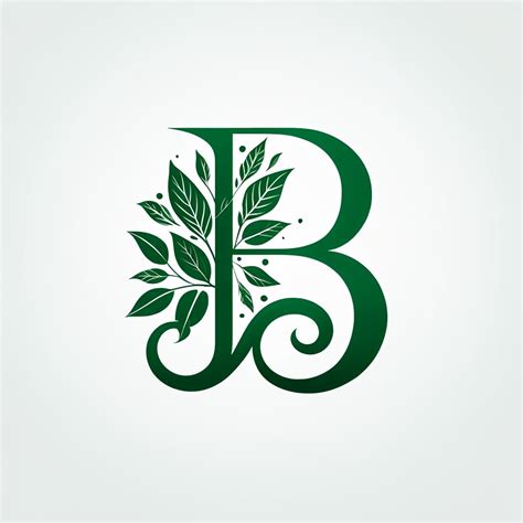 Elegant Forest Green Stylized Letter B Logo - Playground