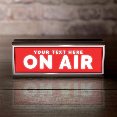 Personalite Light Box Personalised On Air Light Box By IV Creative Ltd