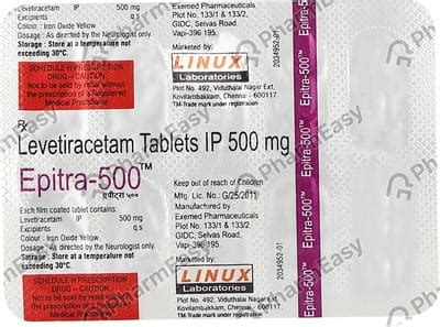 Epitra 500 MG Tablet (10): Uses, Side Effects, Price & Dosage | PharmEasy