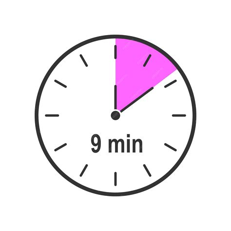 Premium Vector | Timer icon with 9 minute time interval. countdown ...