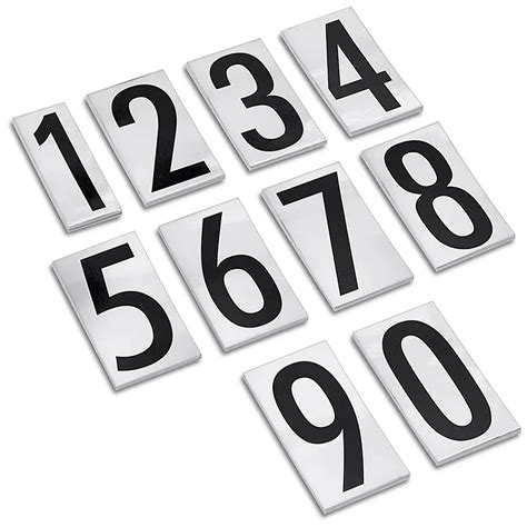 Standard Outdoor Vinyl Labels - 3 1/2" Numbers S-23002 - ULINE