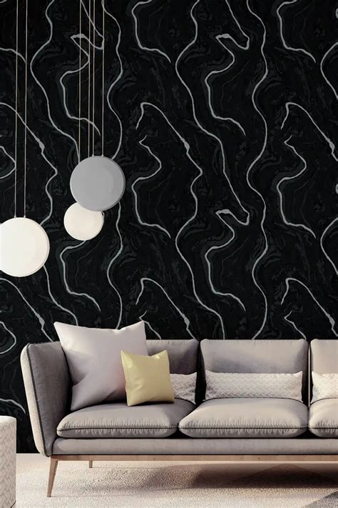 Glitter Texture and Silver Lines on Black Base | Piwall