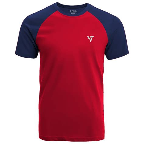 Electric Red & Navy Blue Sports T-Shirt | Men's Activewear & Sportswear