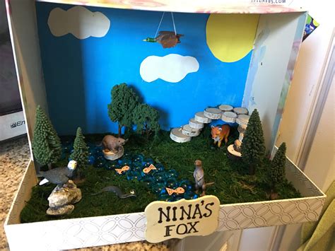 Red Fox Shoebox Diorama #shoebox #diorama #school 9C6 | Diorama kids ...