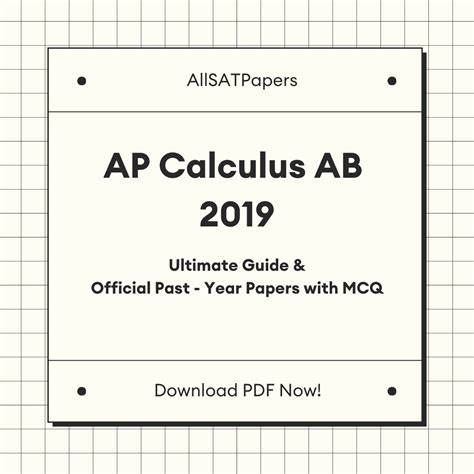 Official AP Calculus AB 2019 Full Exam | AP Test with MCQ and Answers ...